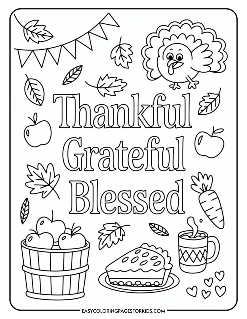 coloring pages of thanksgiving