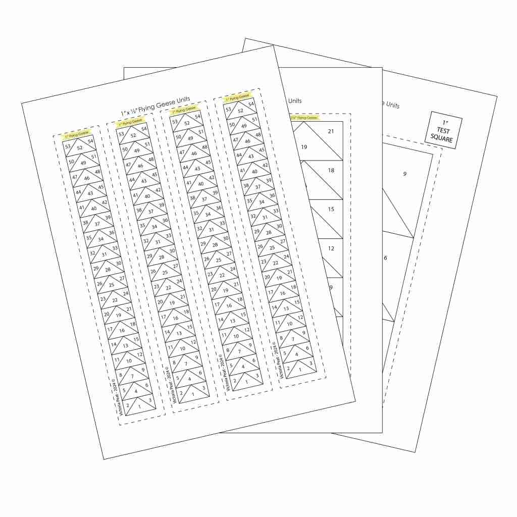 Continuous Flying Geese Strips FPP Templates Victoria Peat