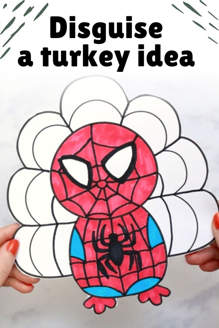 disguise template printable spiderman turkey disguise