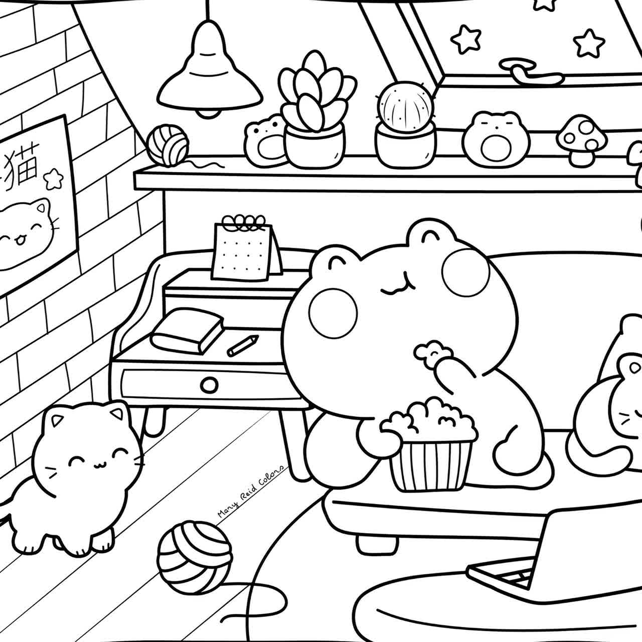 cute cozy coloring pages