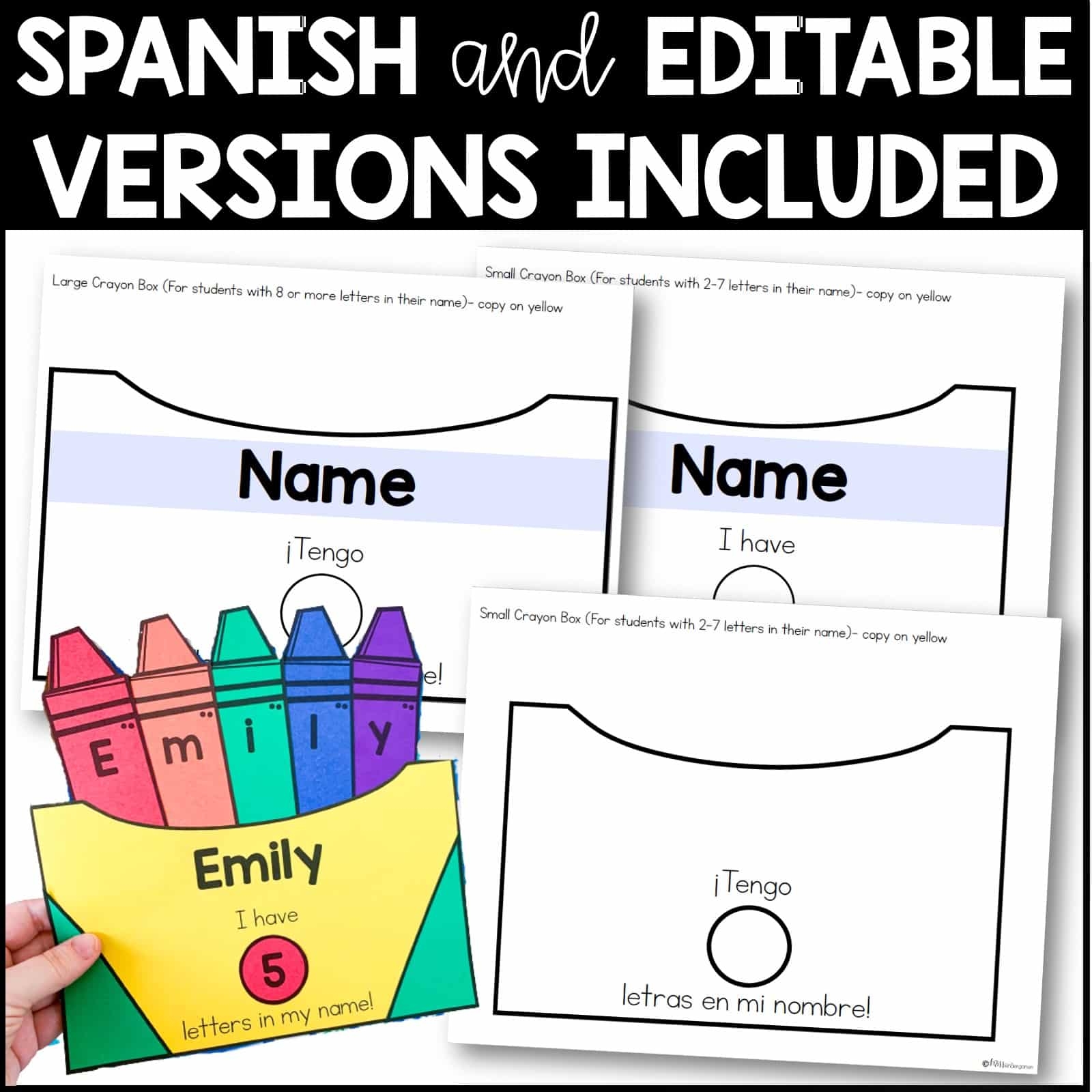 crayon box template printable