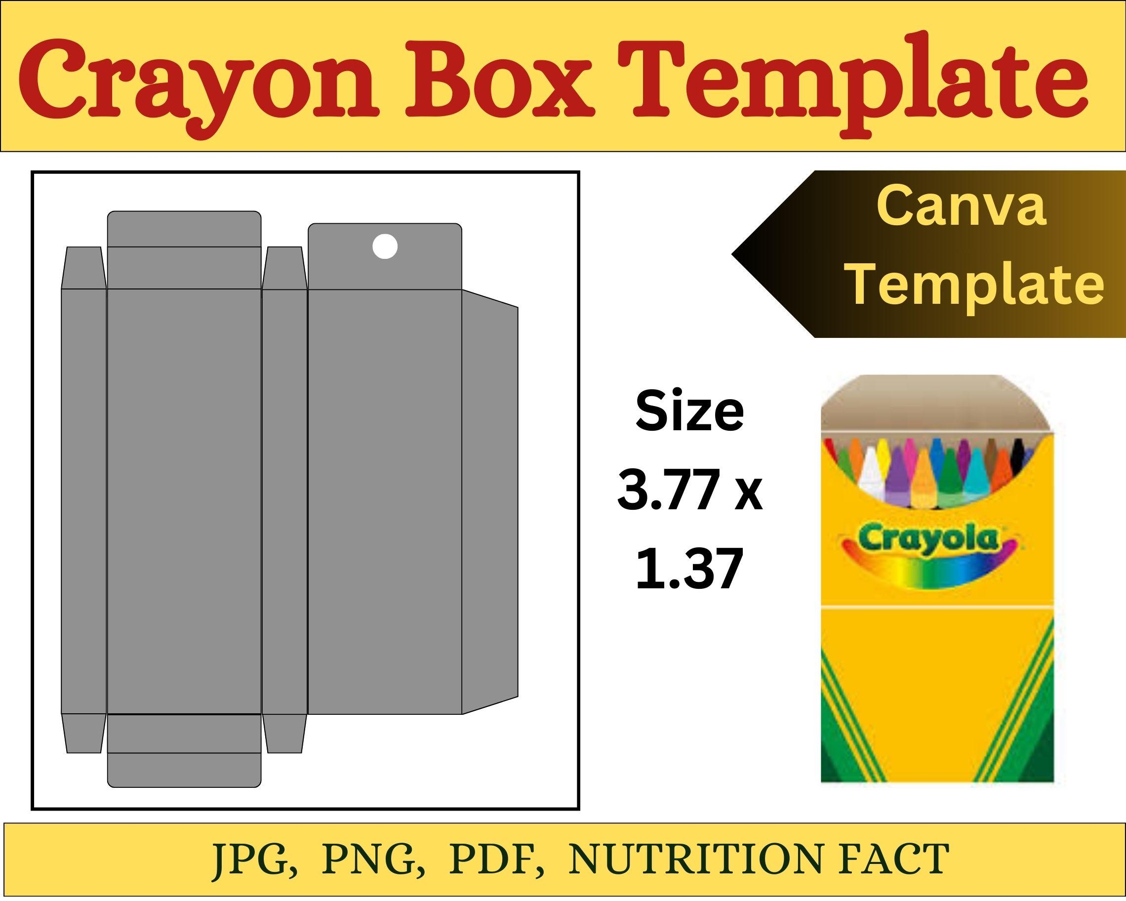 printable crayon box template