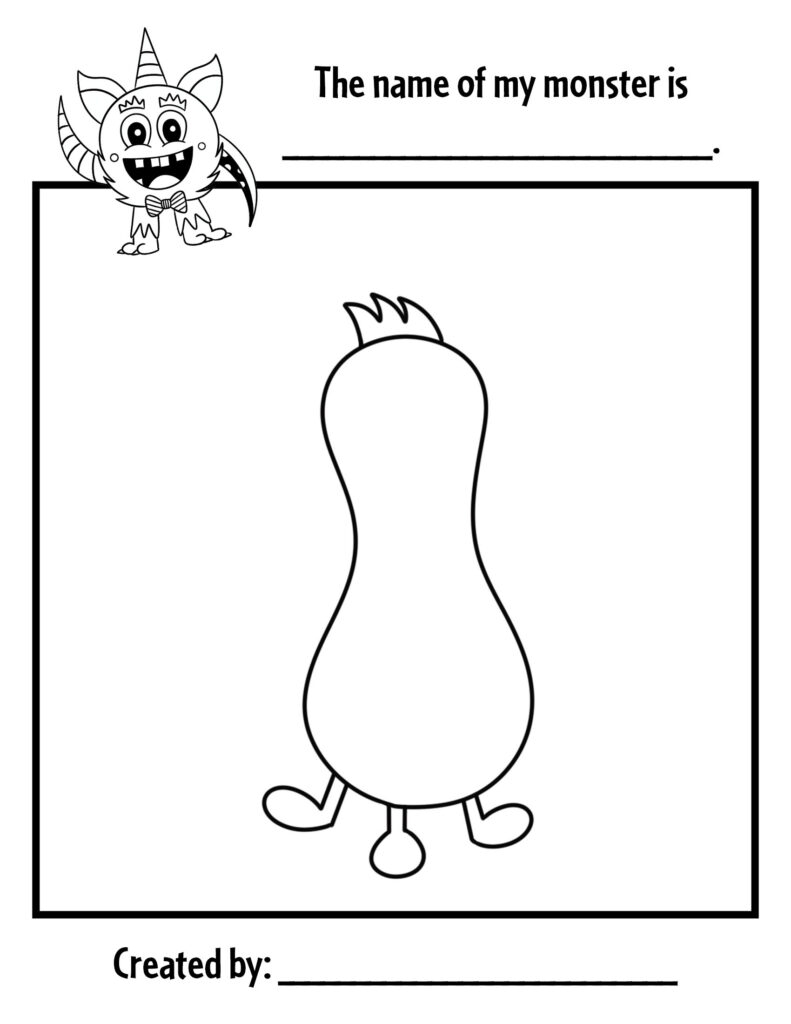 printable blank monster template