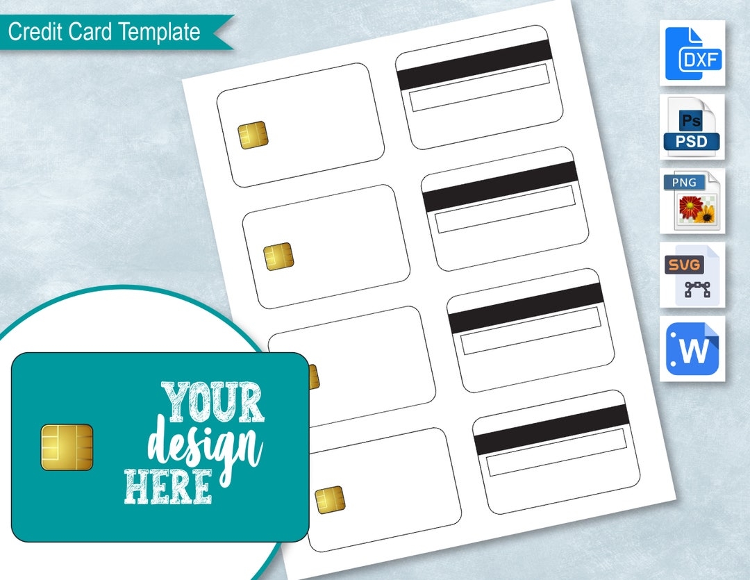 printable credit card template