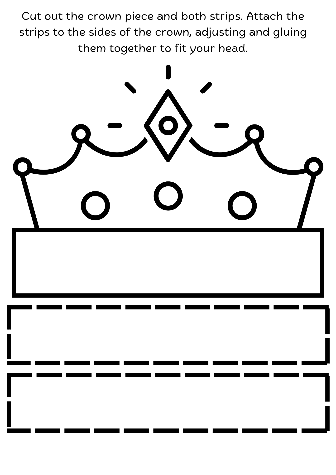 Crown Cut Out And Color Craft Art Otters