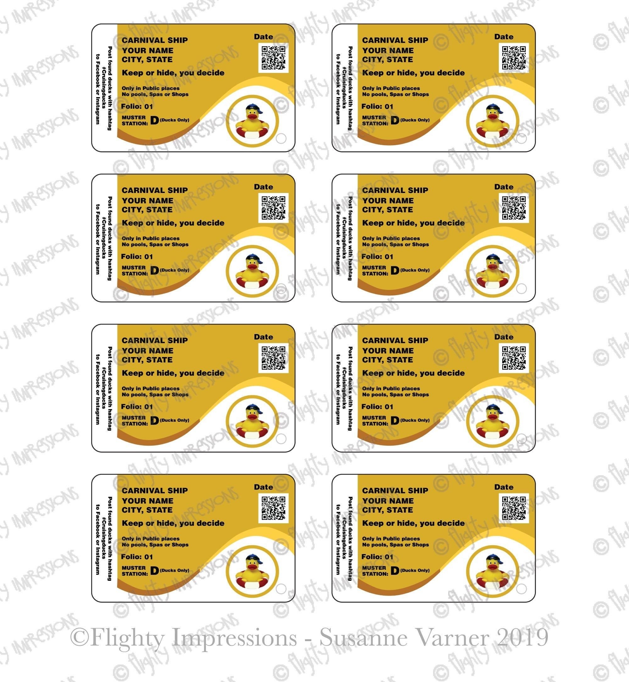 cruise duck tags free printable pdf