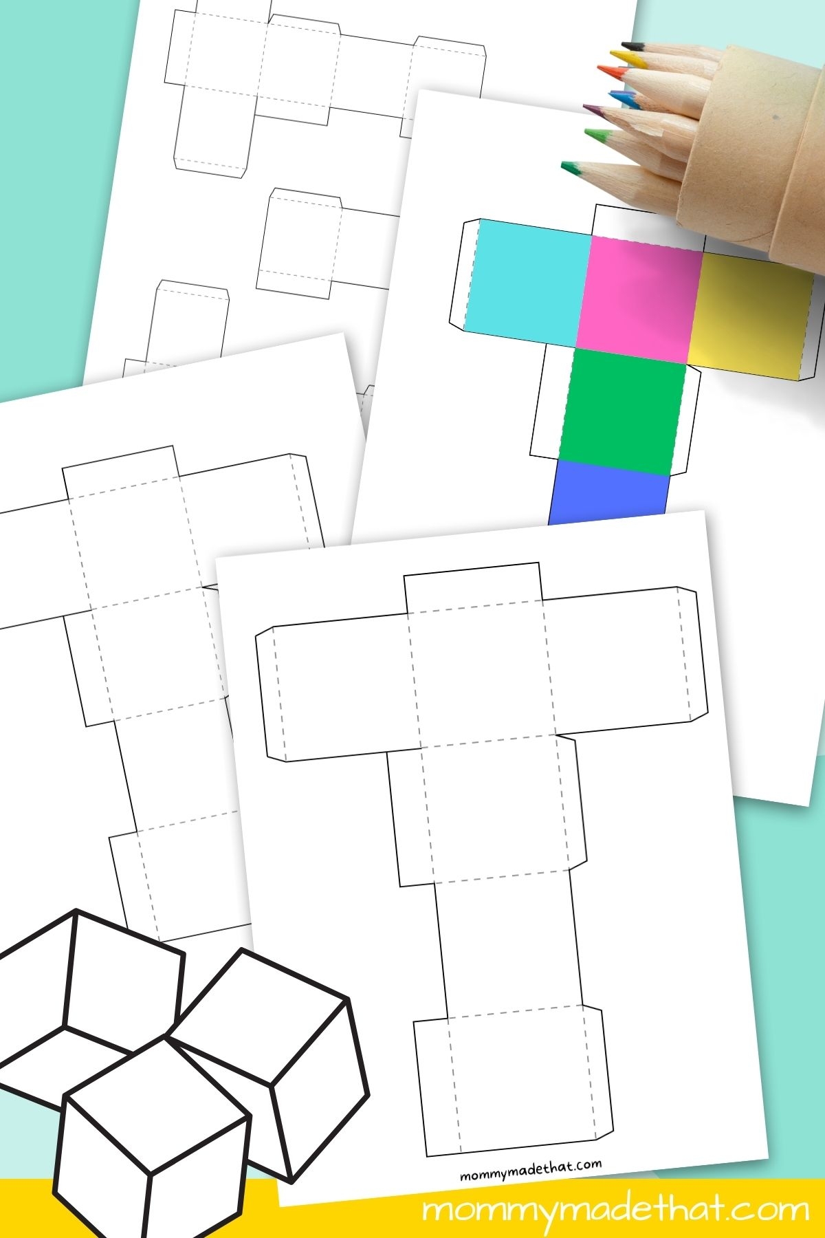 free printable cube template