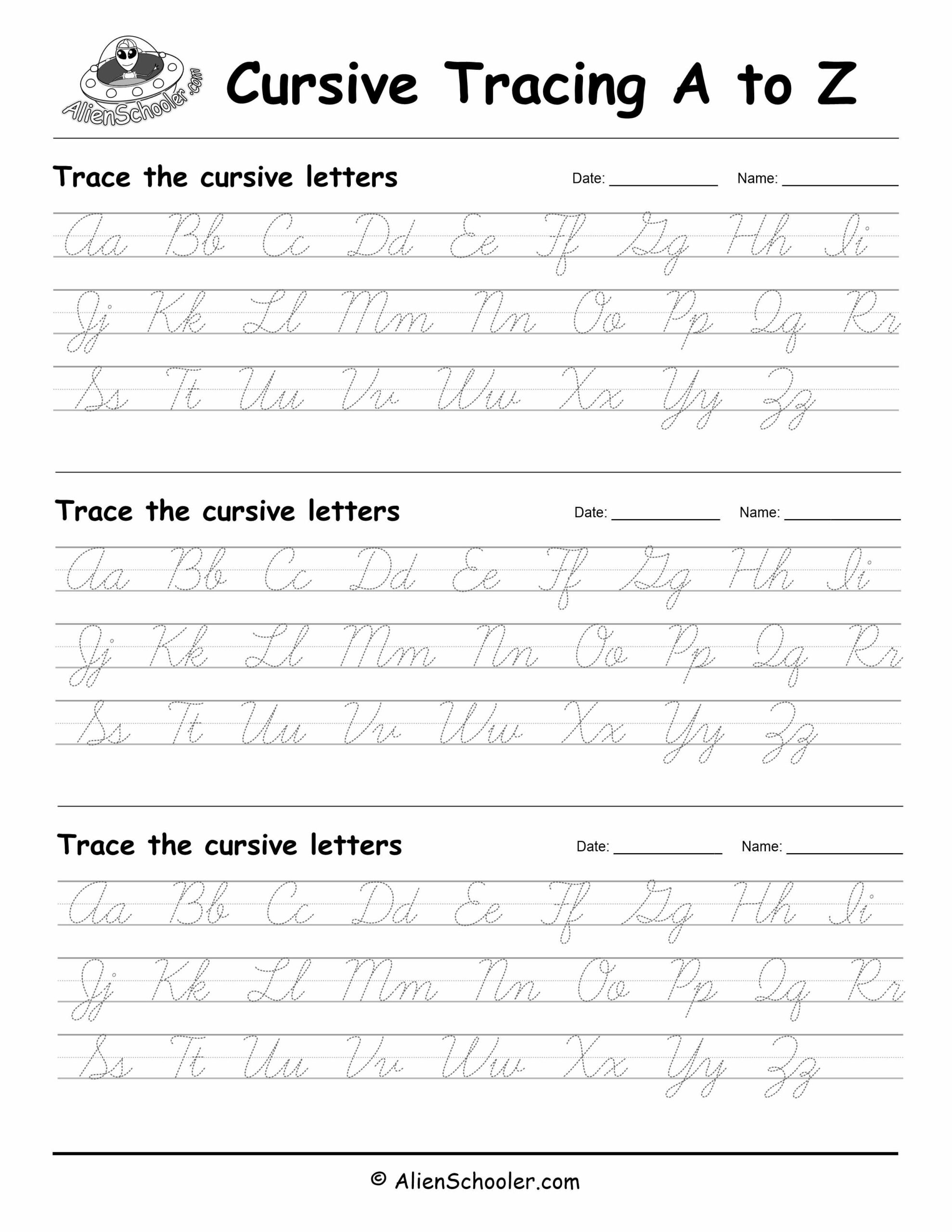 printable cursive writing worksheets pdf