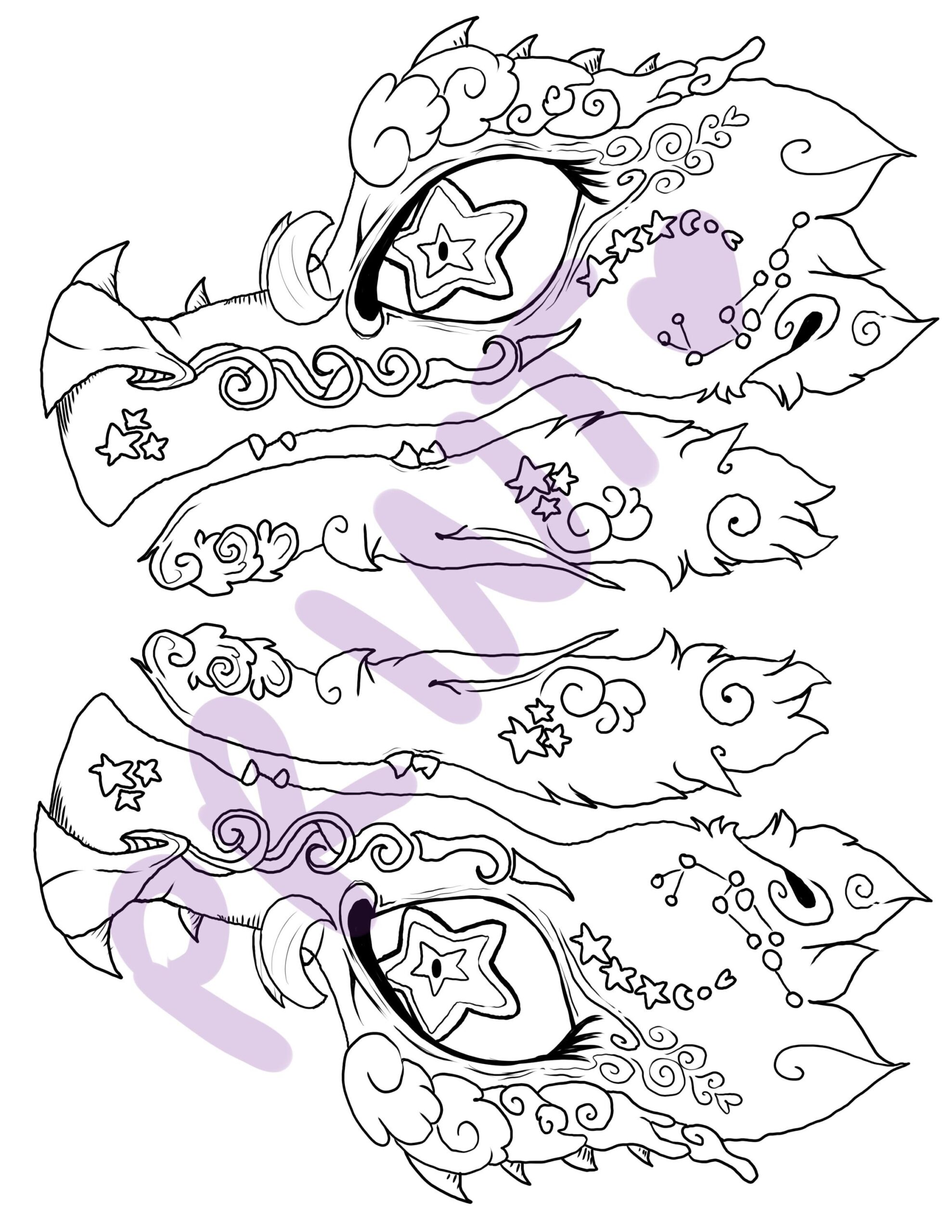 free printable dragon puppet template