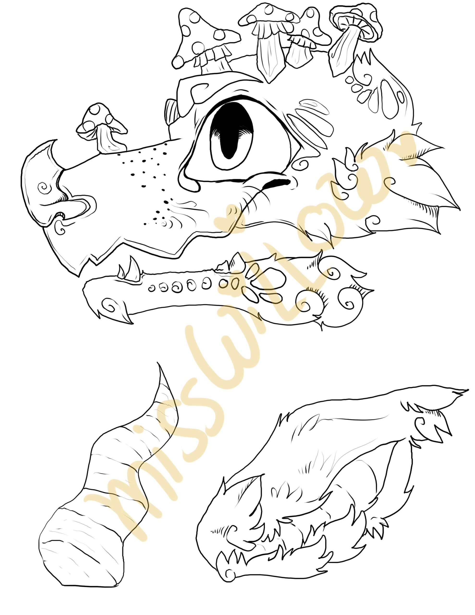 Customizable Color Your Own Printable Paper Dragon Puppet Template Base Starter YOU PICK Etsy