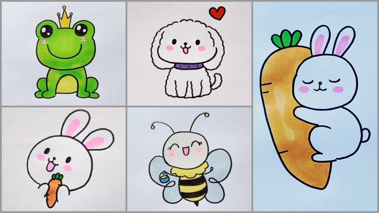 Cute Animal Drawings Easy Instructions Cute Animal Drawings Step By Step Cool Drawing Idea YouTube