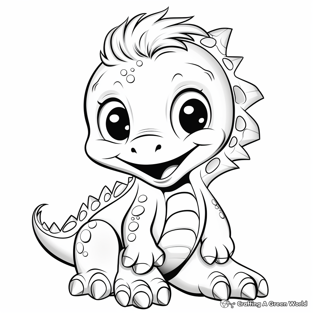 Cute Dinosaur Coloring Pages Free Printable 