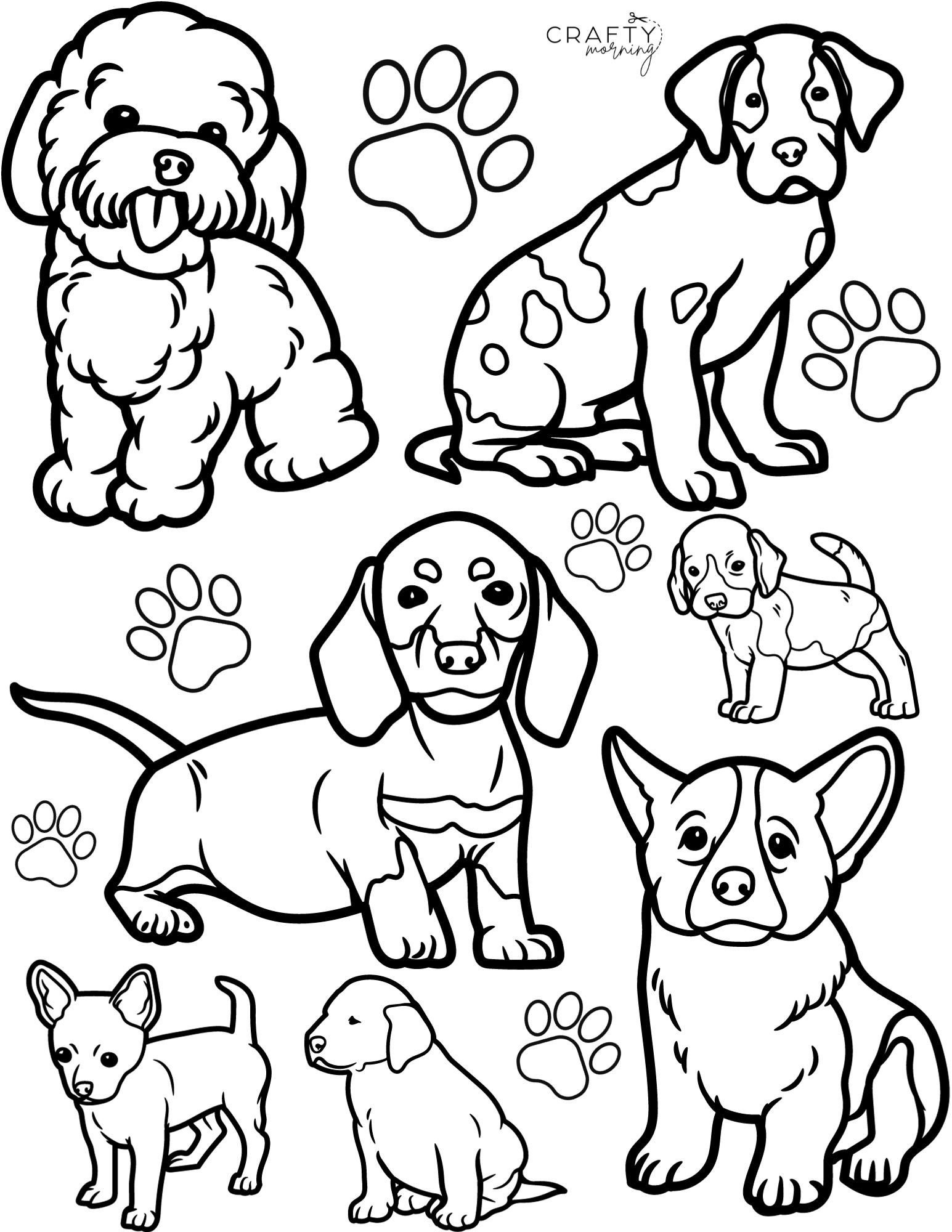 coloring pages to print dogs
