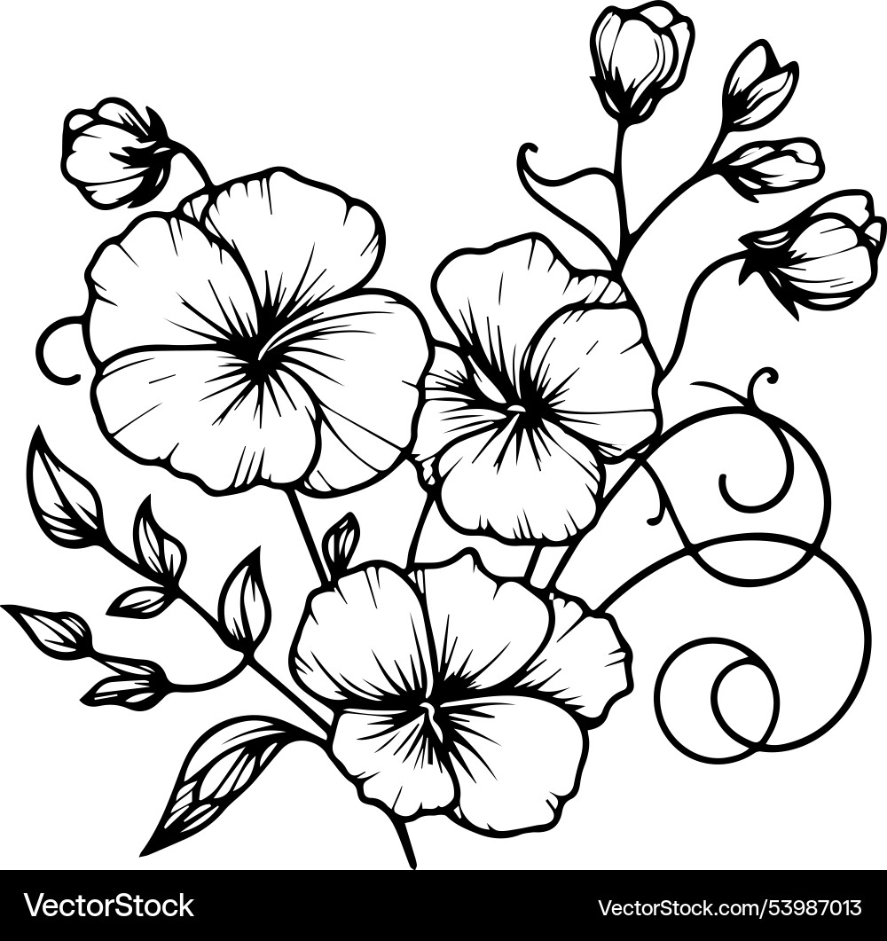 pretty flower coloring pages