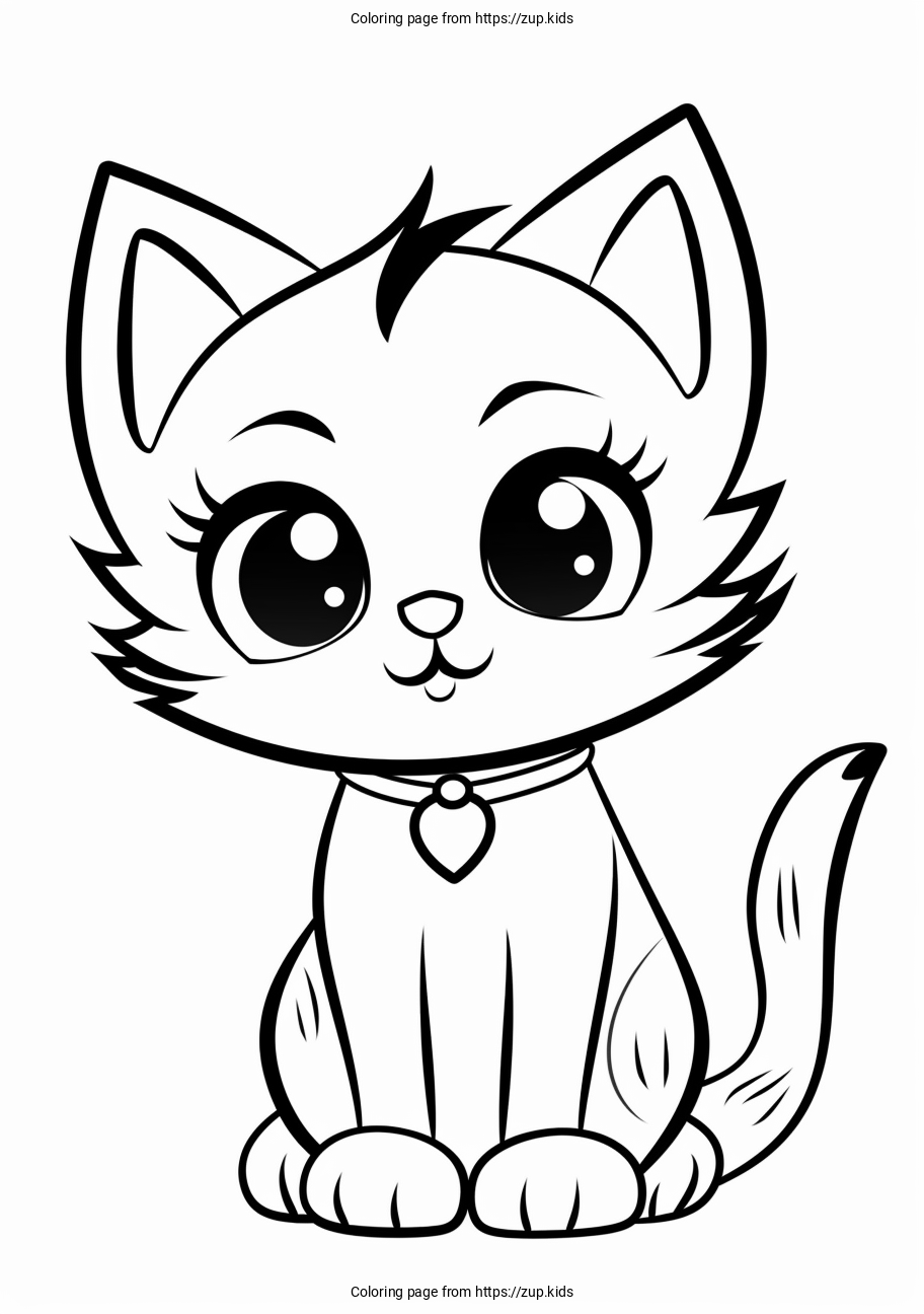 cute kitten coloring pictures