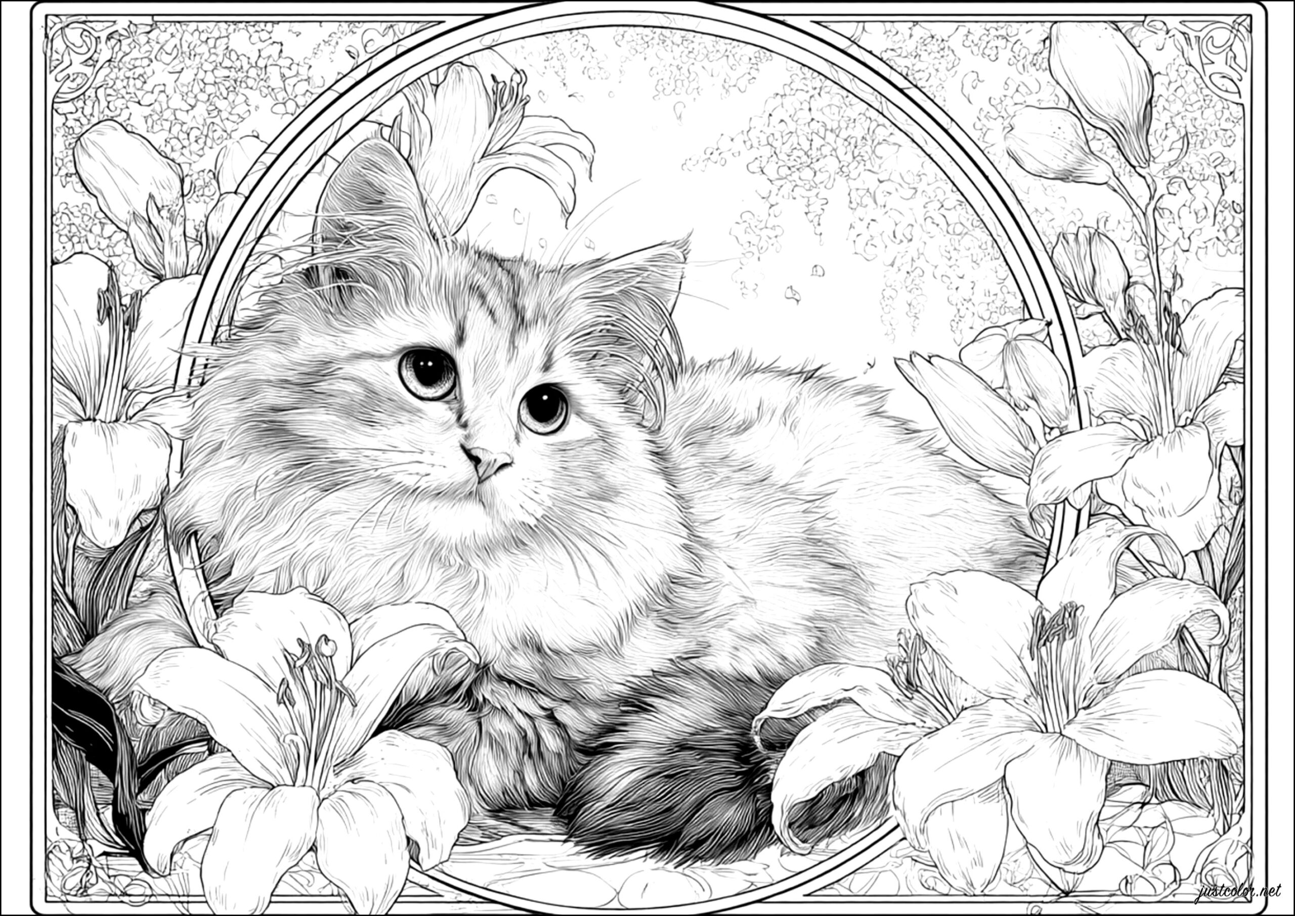 free coloring pages of cats