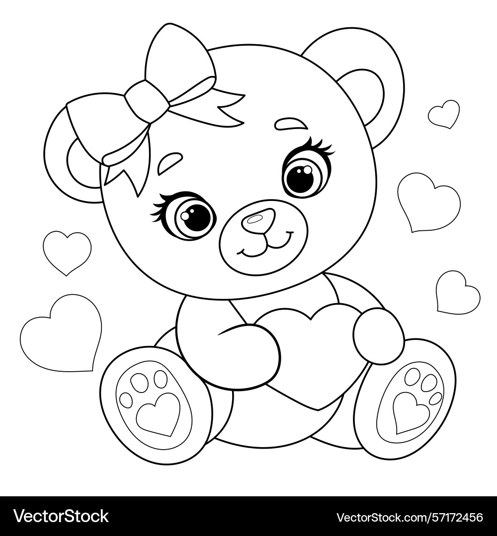 teddy bear coloring page