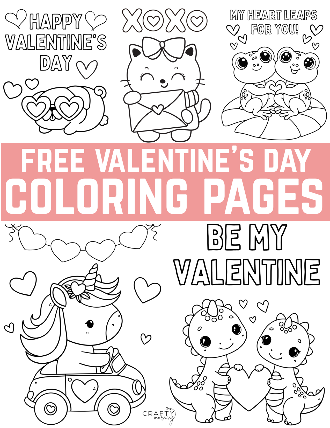 coloring page valentines day