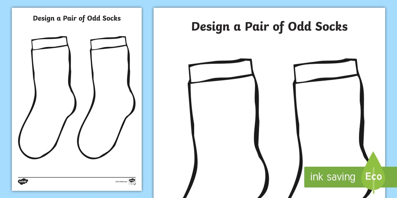 Design A Pair Of Odd Socks Sock Template