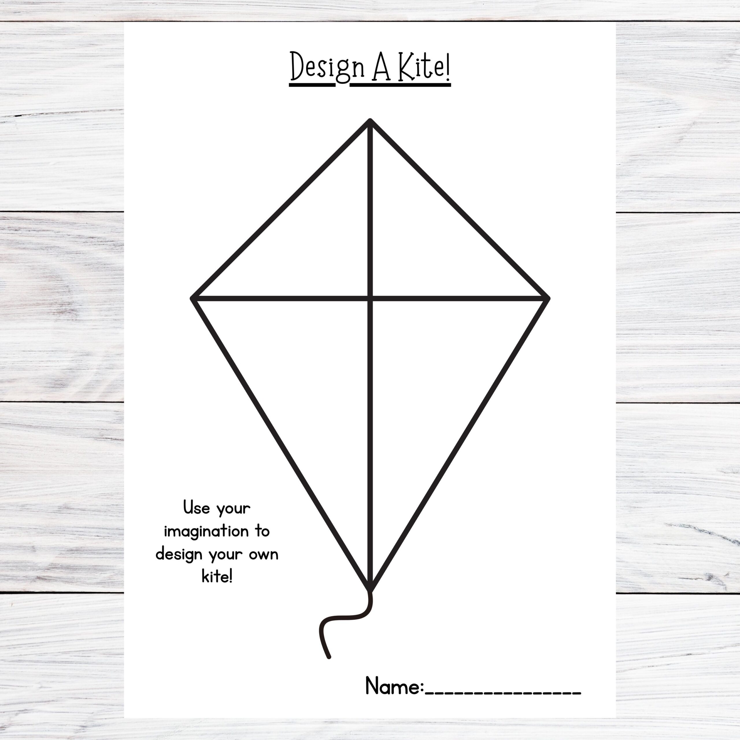 Design Your Own Kite Printable Kids Activity Page PDF Download A4 US Letter Size Etsy Israel