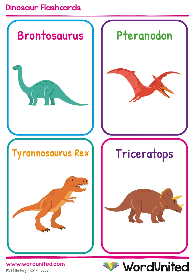 Dinosaur Flashcards WordUnited
