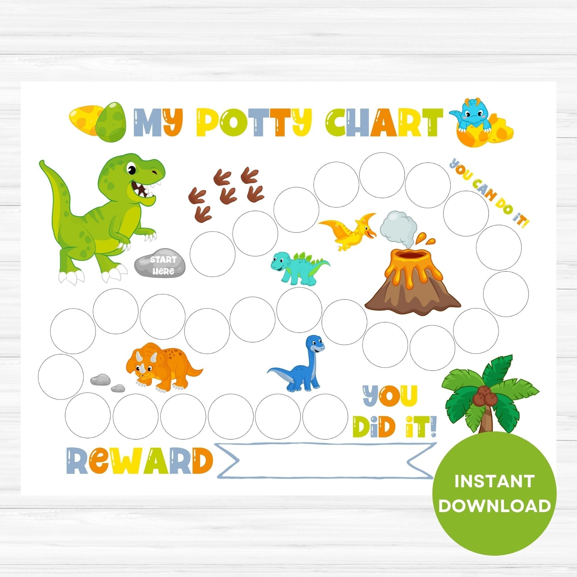 potty training chart free printable