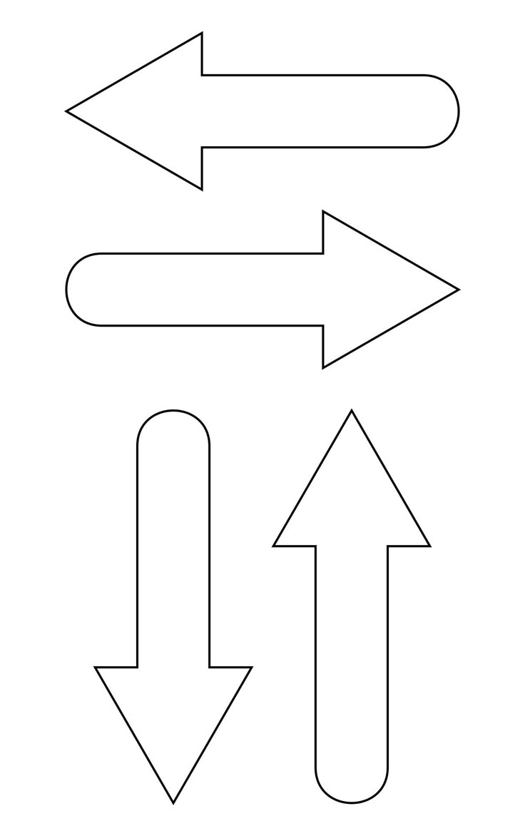 Directional Arrows 10 Free PDF Printables Printablee