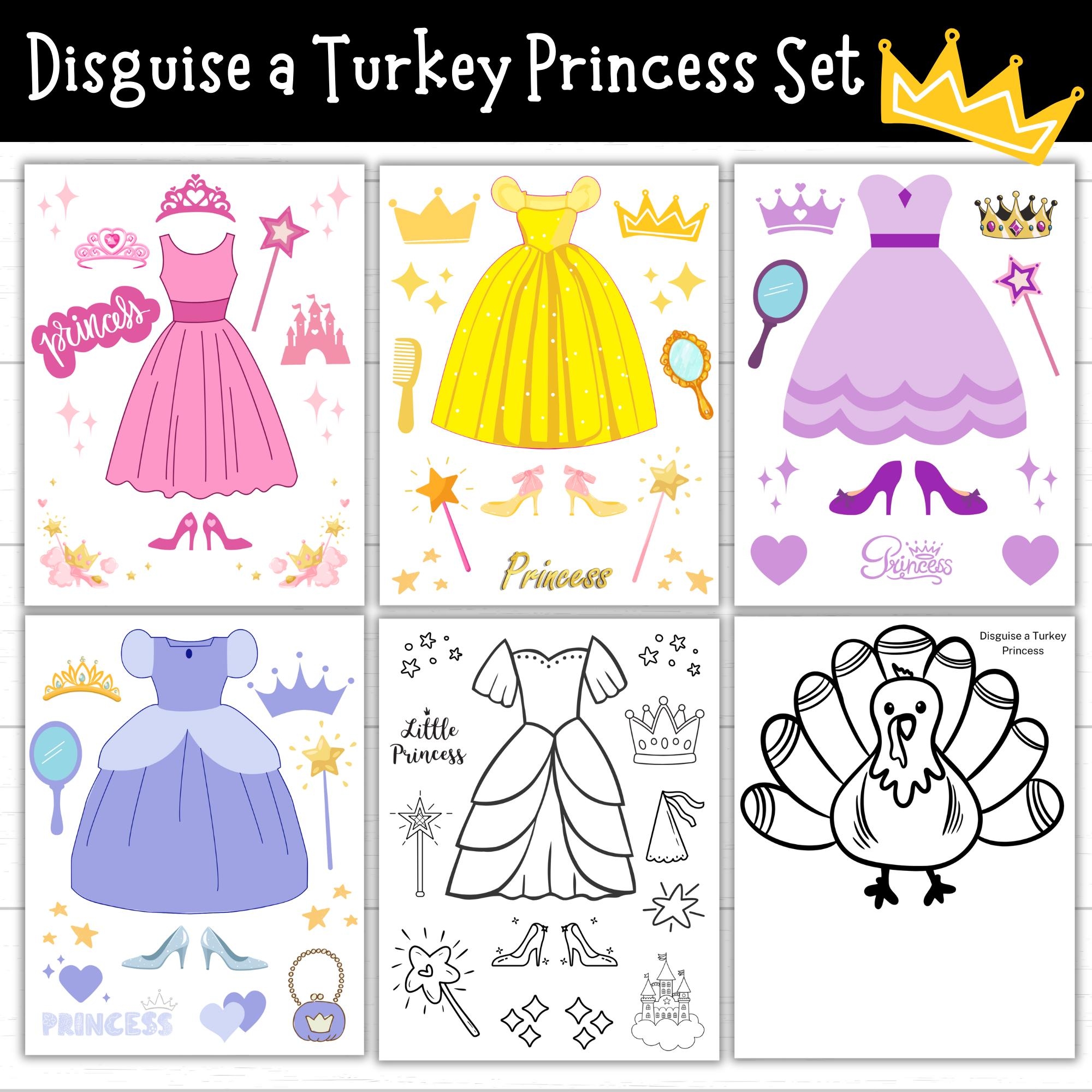 template turkey in disguise printable outfits