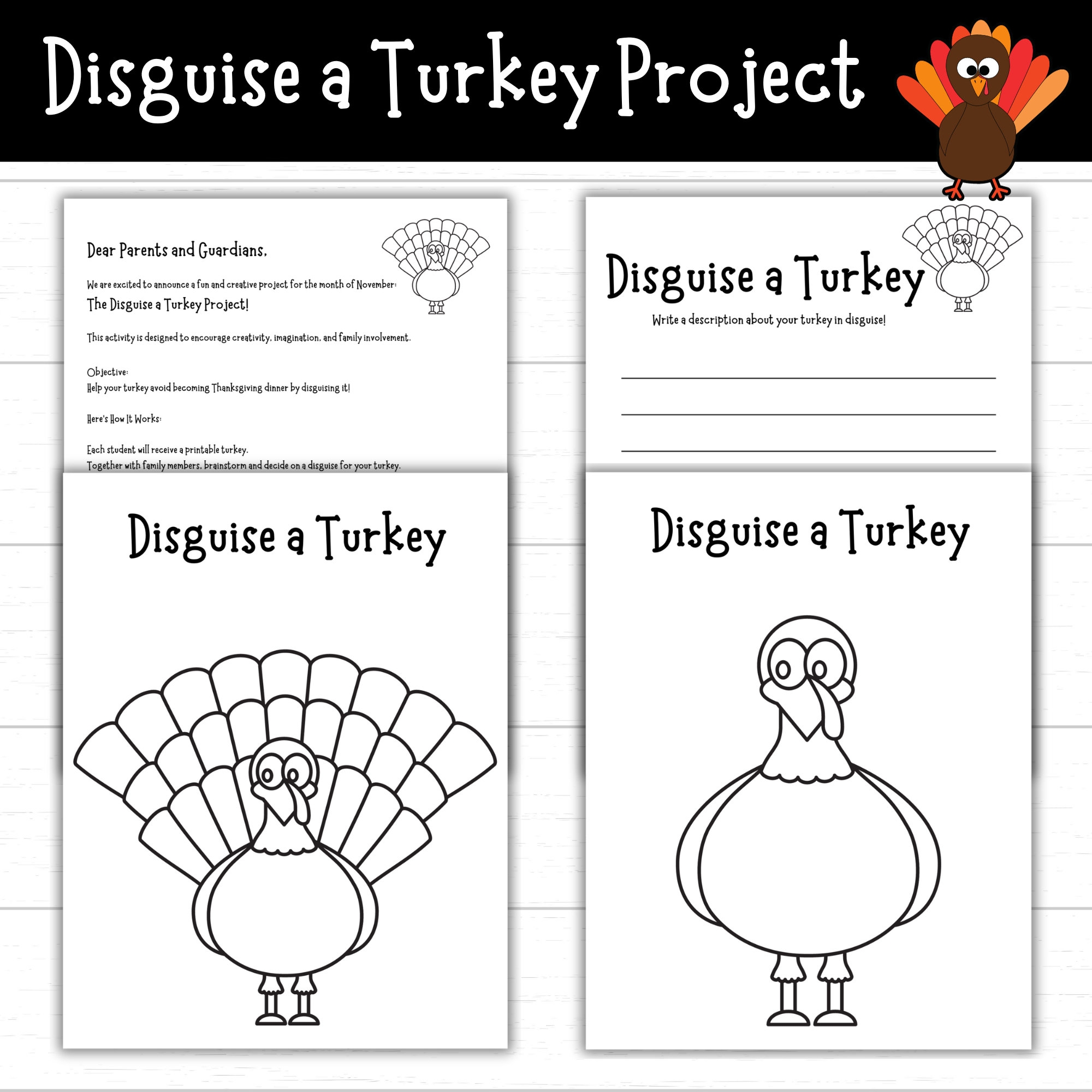 printable disguise a turkey template