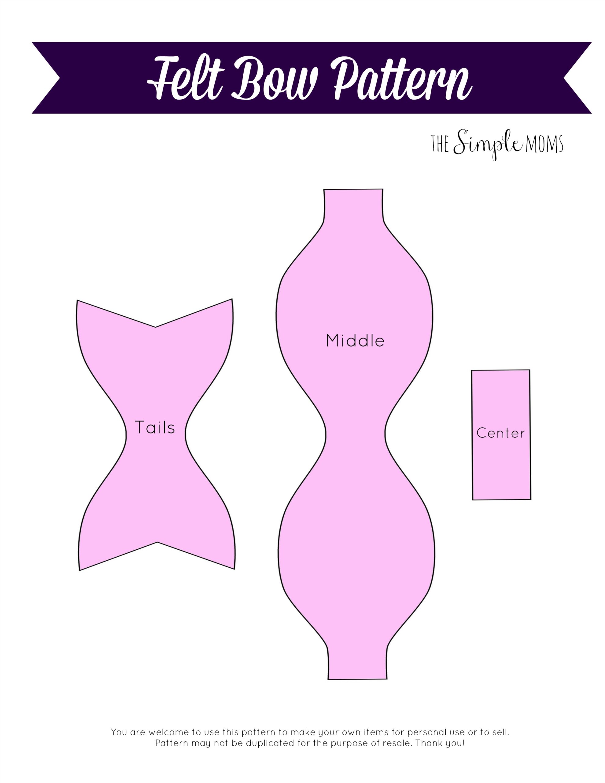 printable bow template