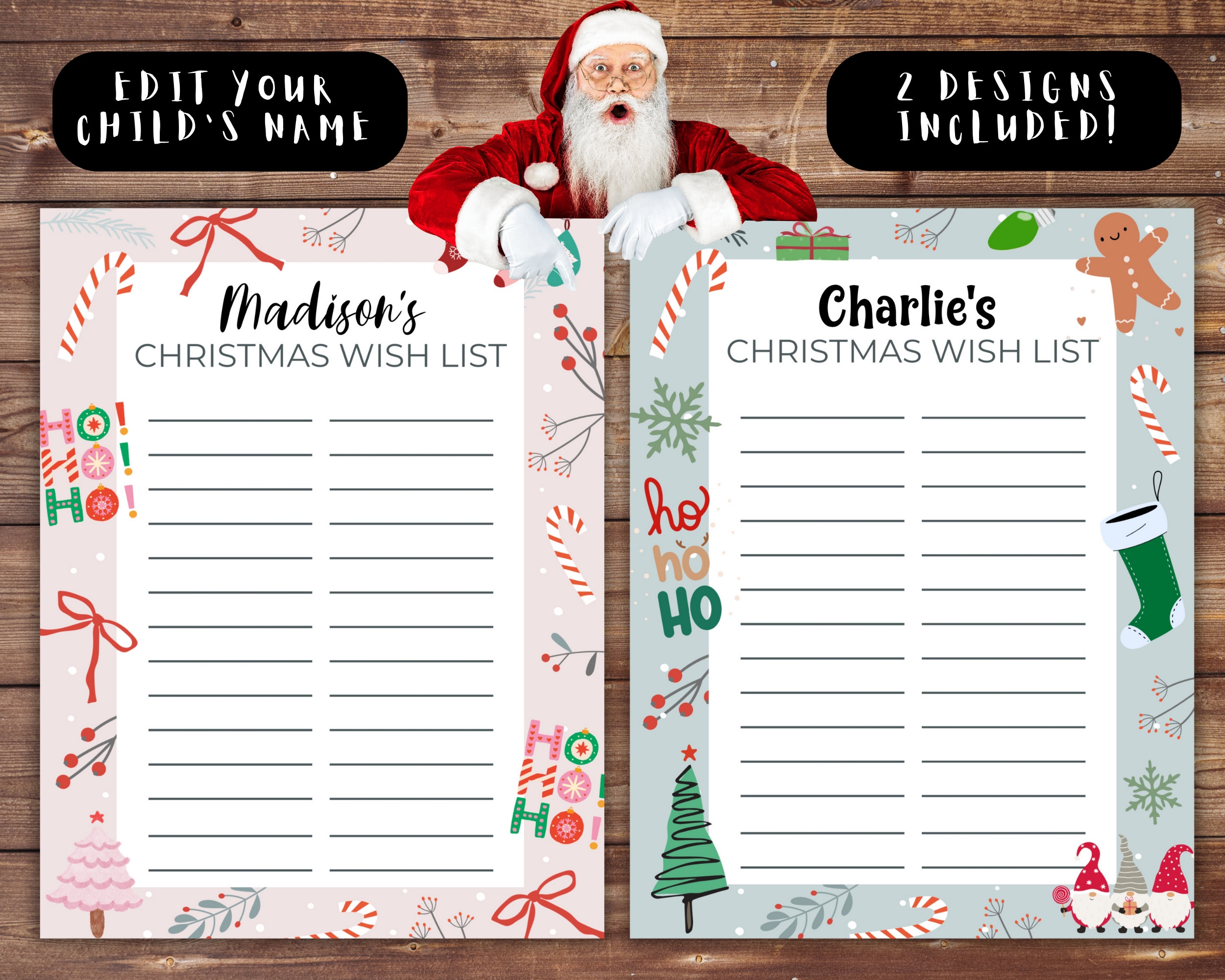 wish list template printable