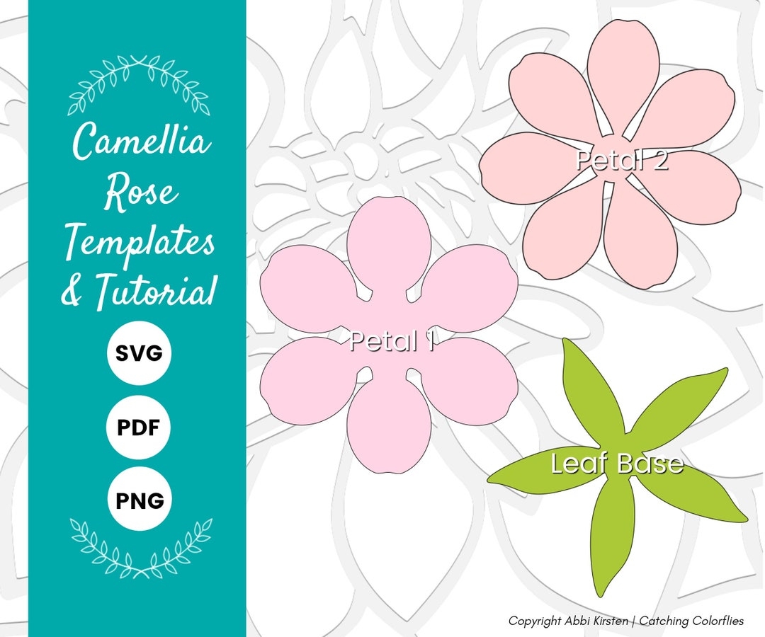 DIY Paper Rose Flower Template Flower SVG Cut Files For Cricut Or Silhouette Rose Petal PDF Printables Etsy Finland