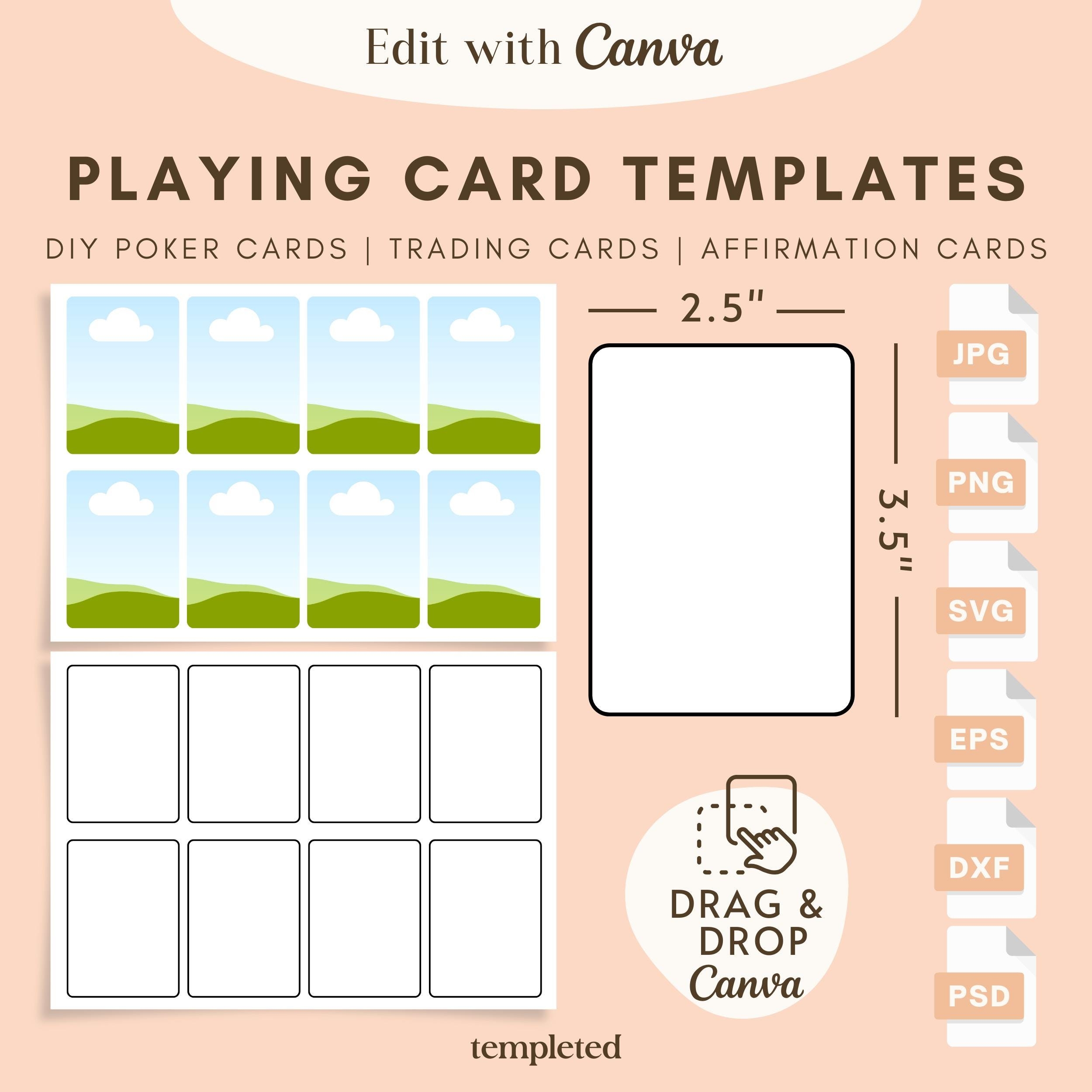 printable trading card templates