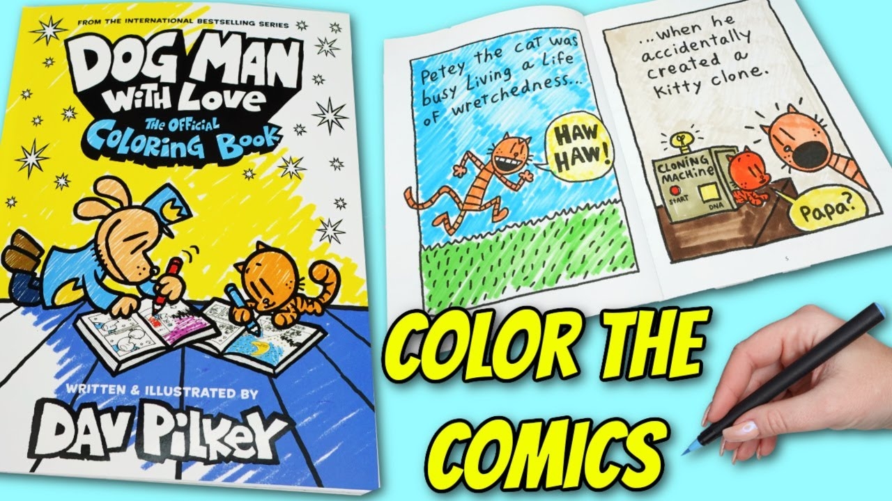 Dog Man Movie Inspired Official Coloring And Story Book YouTube