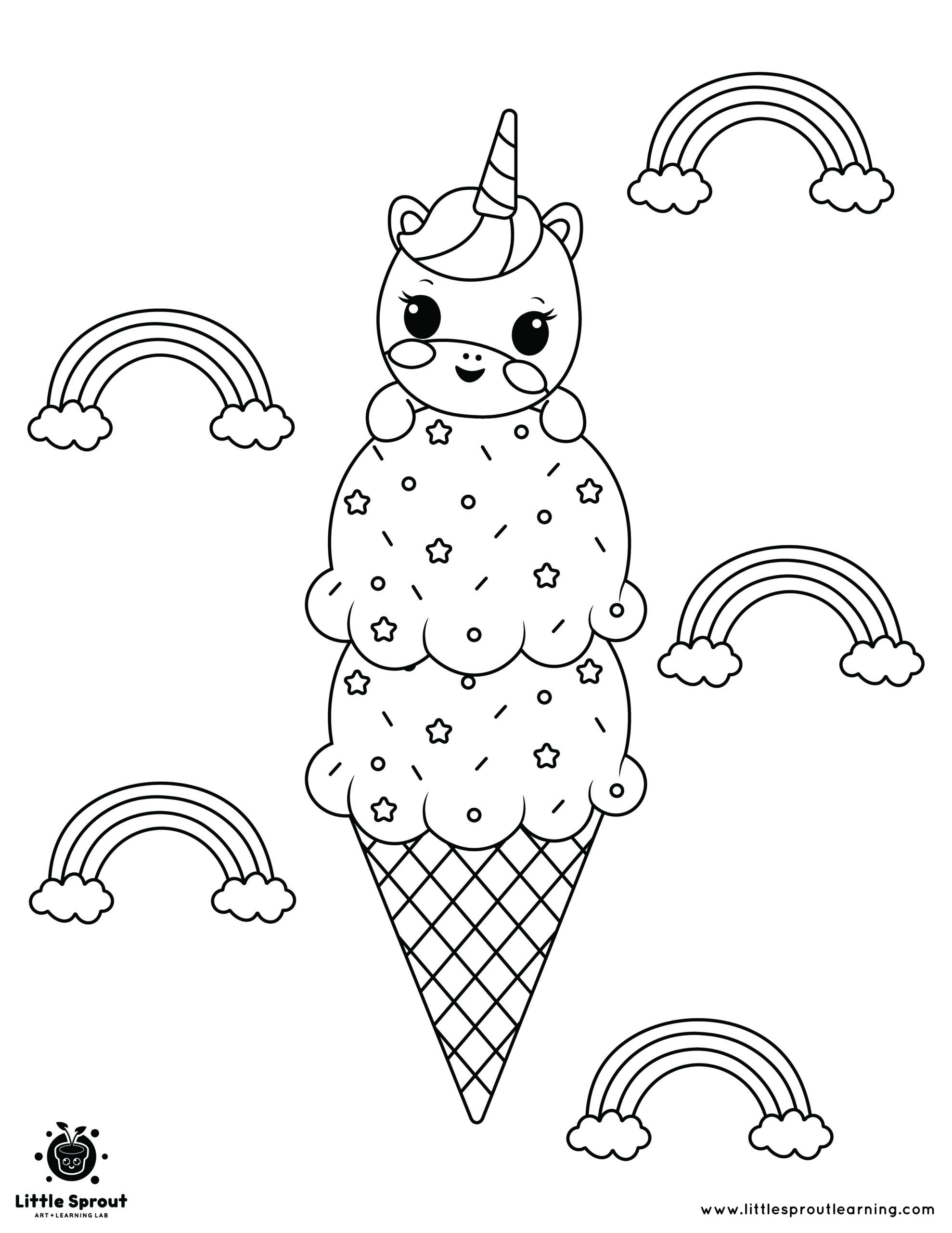 ice cream cone coloring sheet
