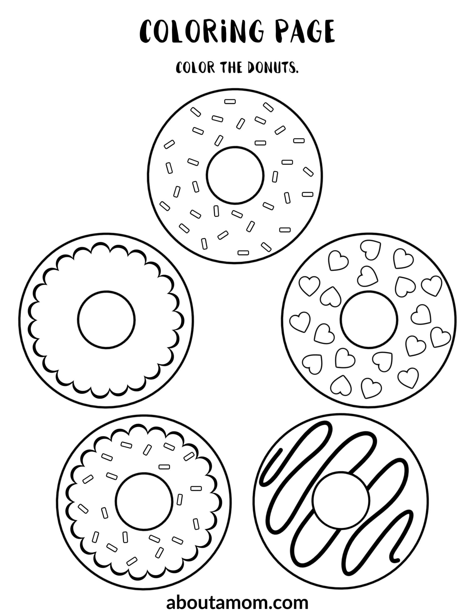 donut template printable