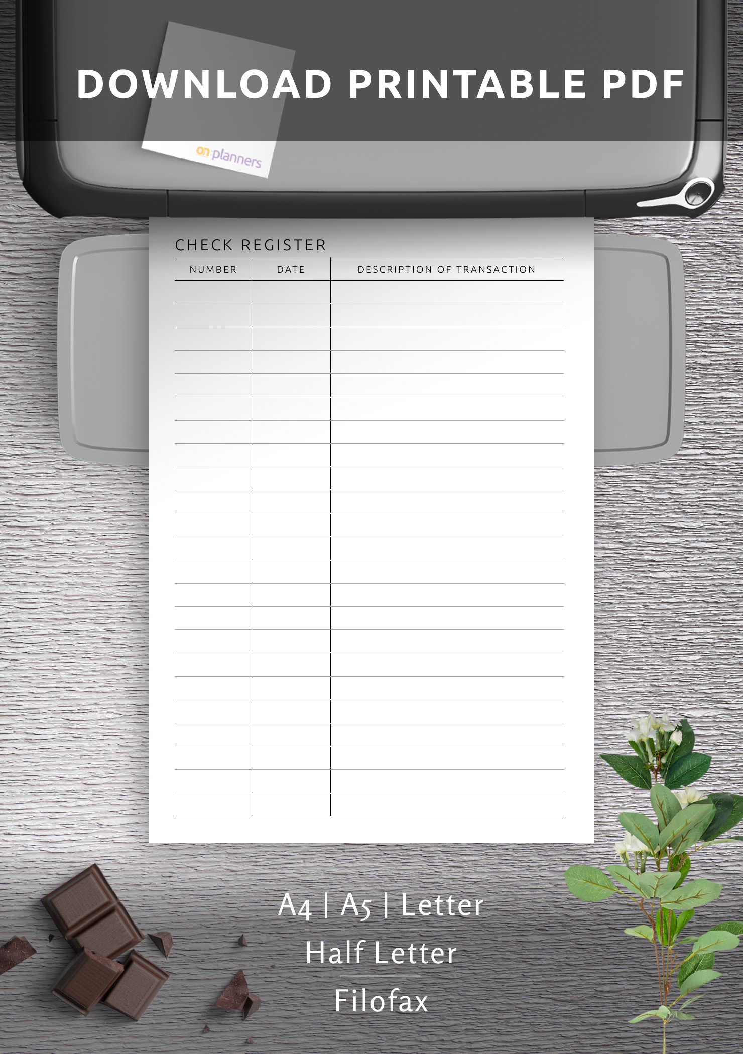 free printable check register pdf