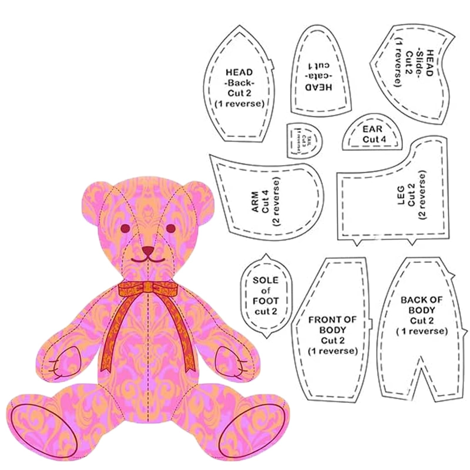 free printable teddy bear template