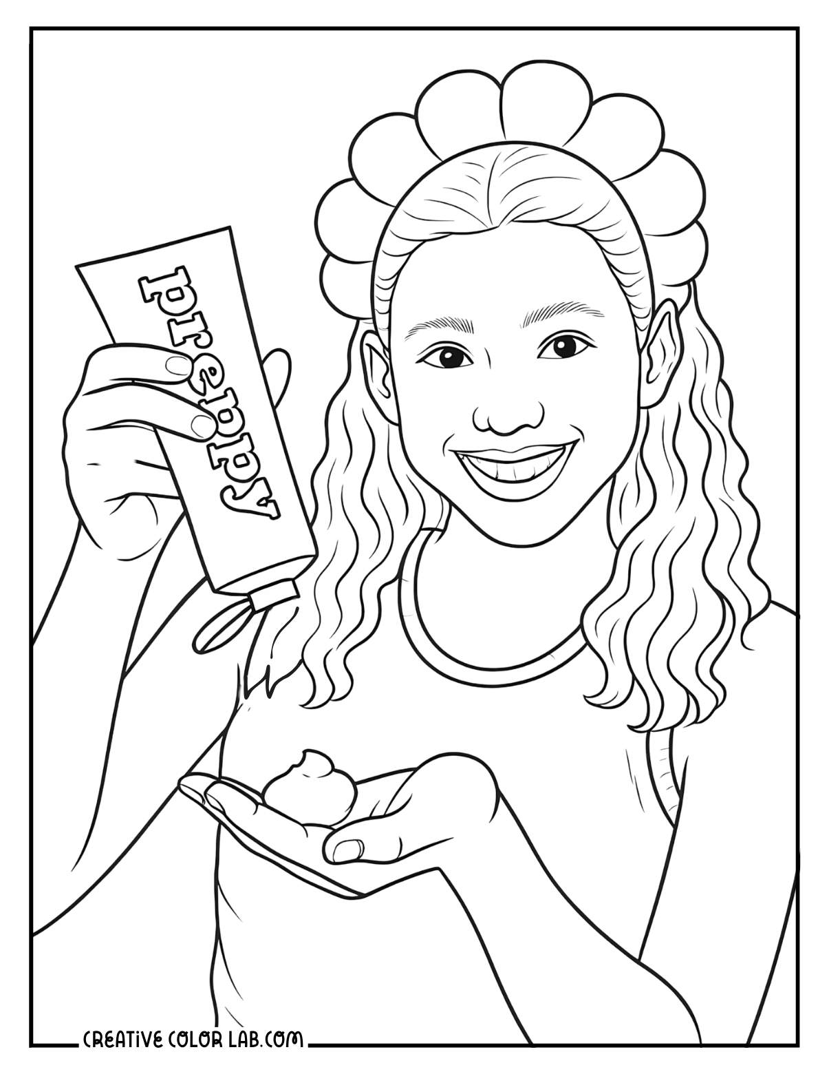 printable coloring sheets skincare cut out
