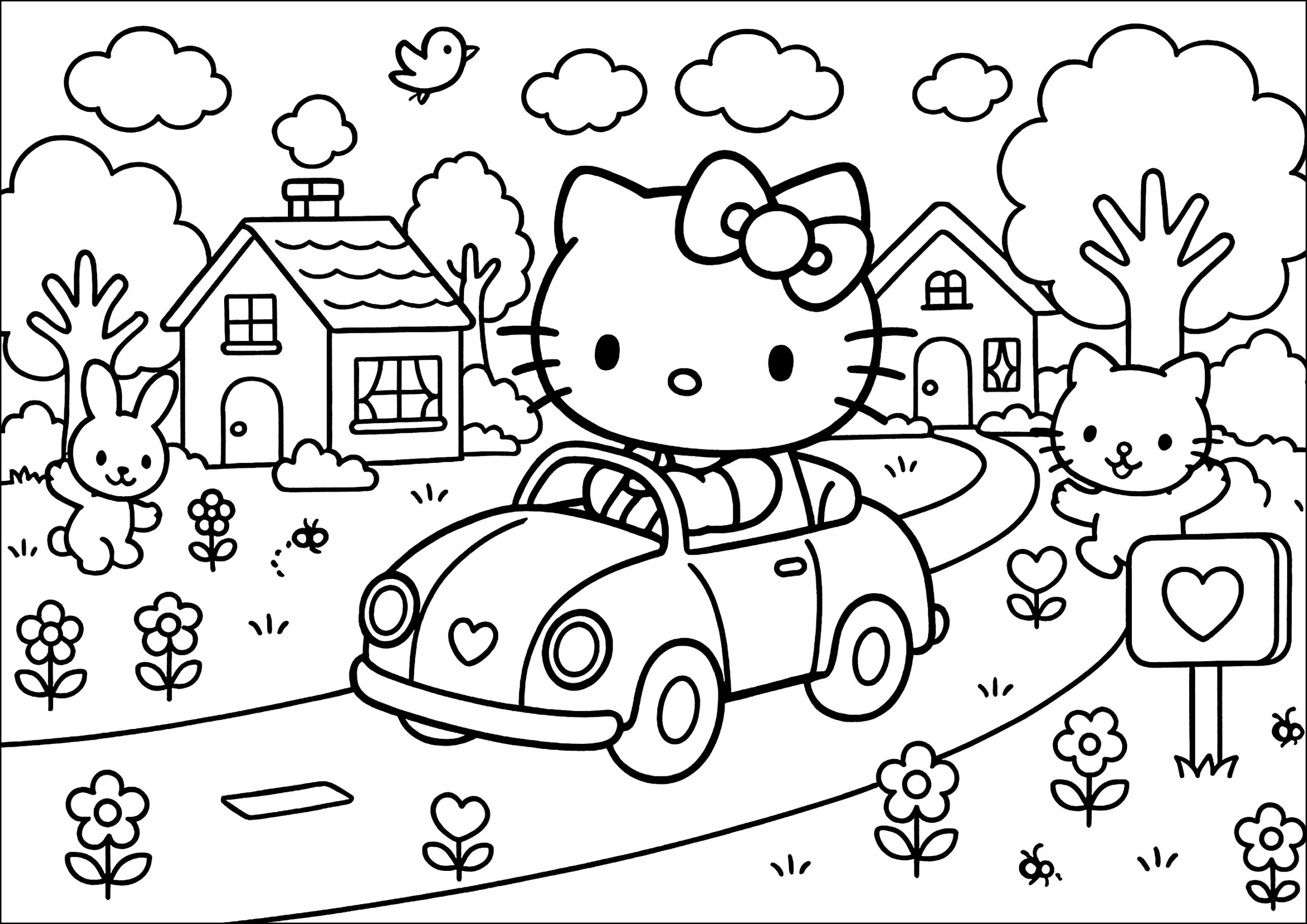 hello kitty coloring sheets free