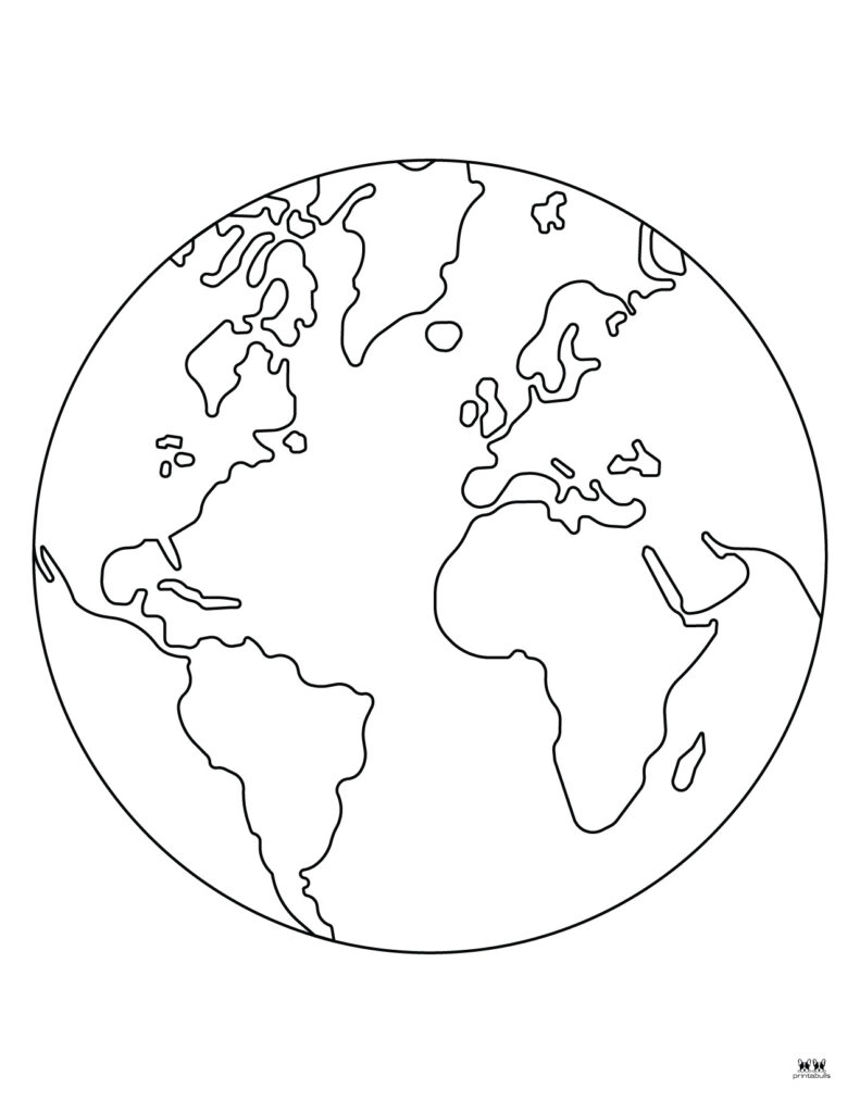 coloring pages of the earth