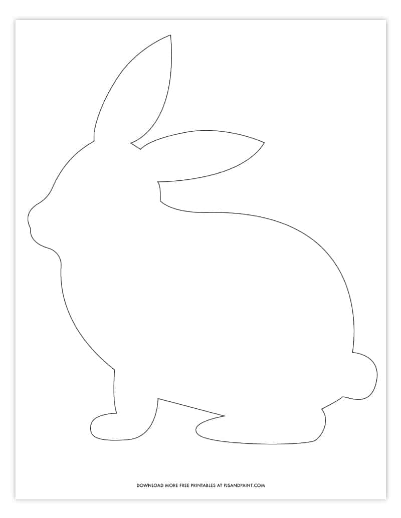 cut out printable bunny template