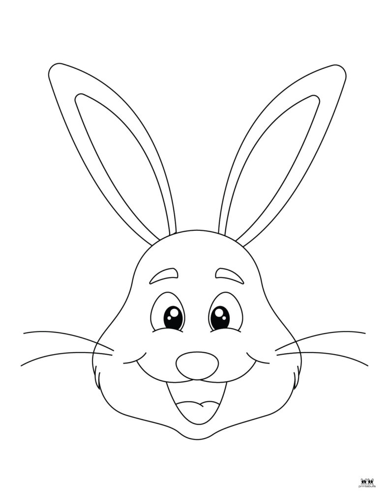 bunny face template printable
