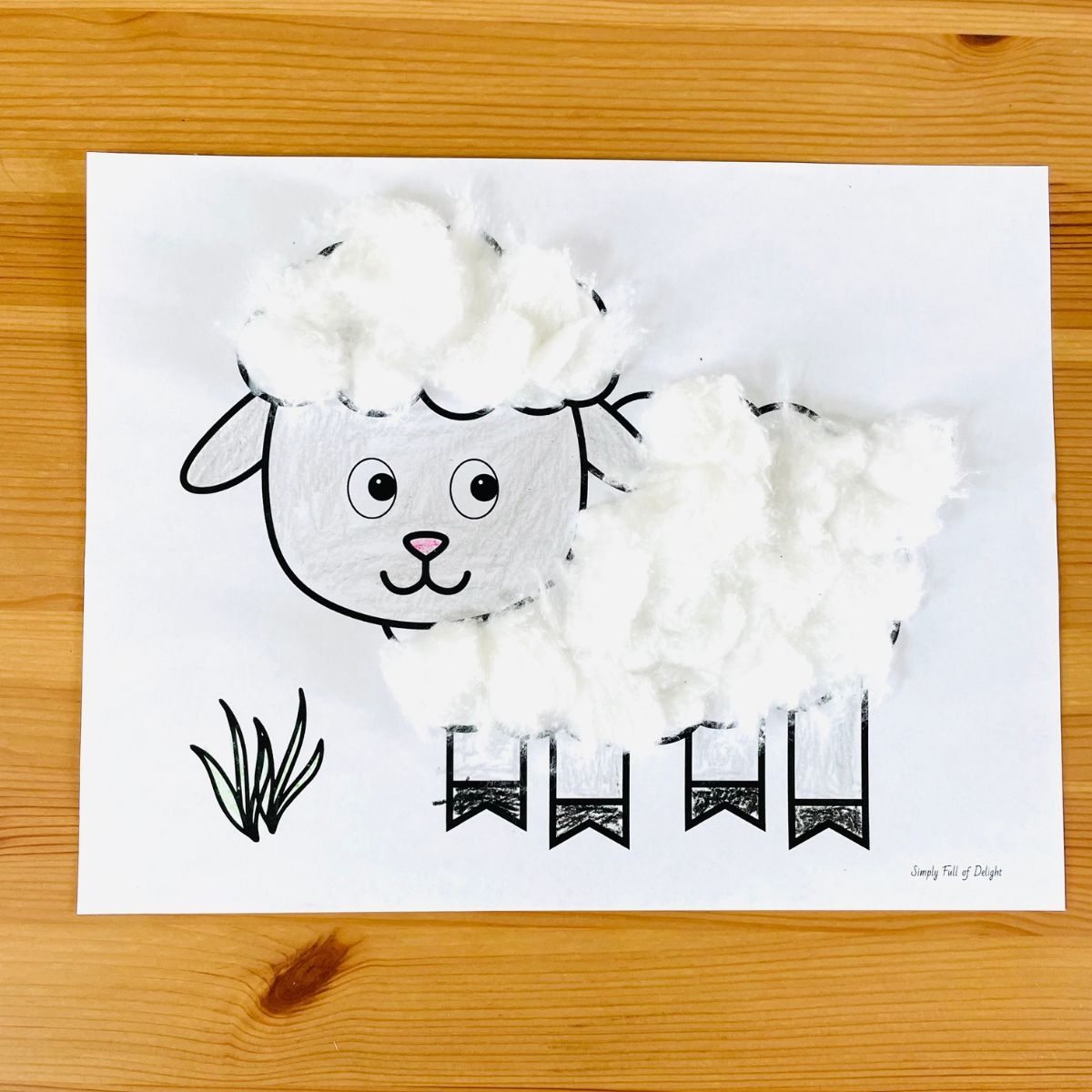 lamb template printable