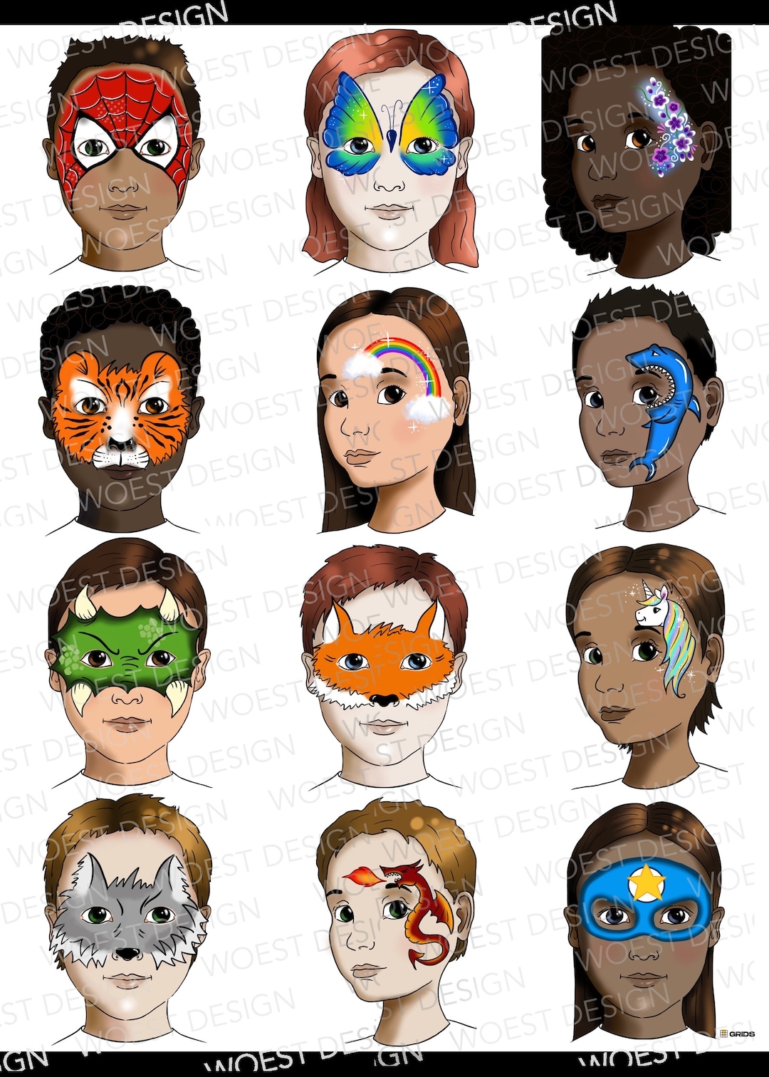 face painting templates free printable