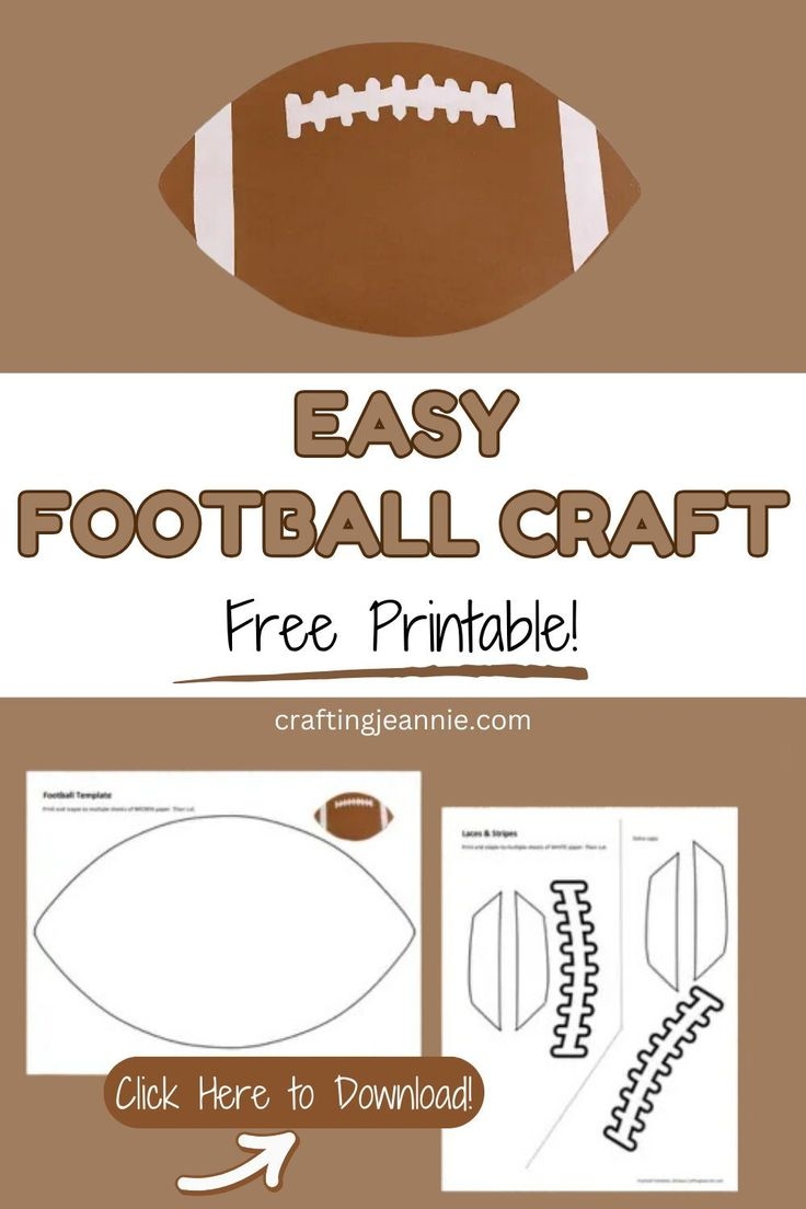 Easy Football Craft Free Printable