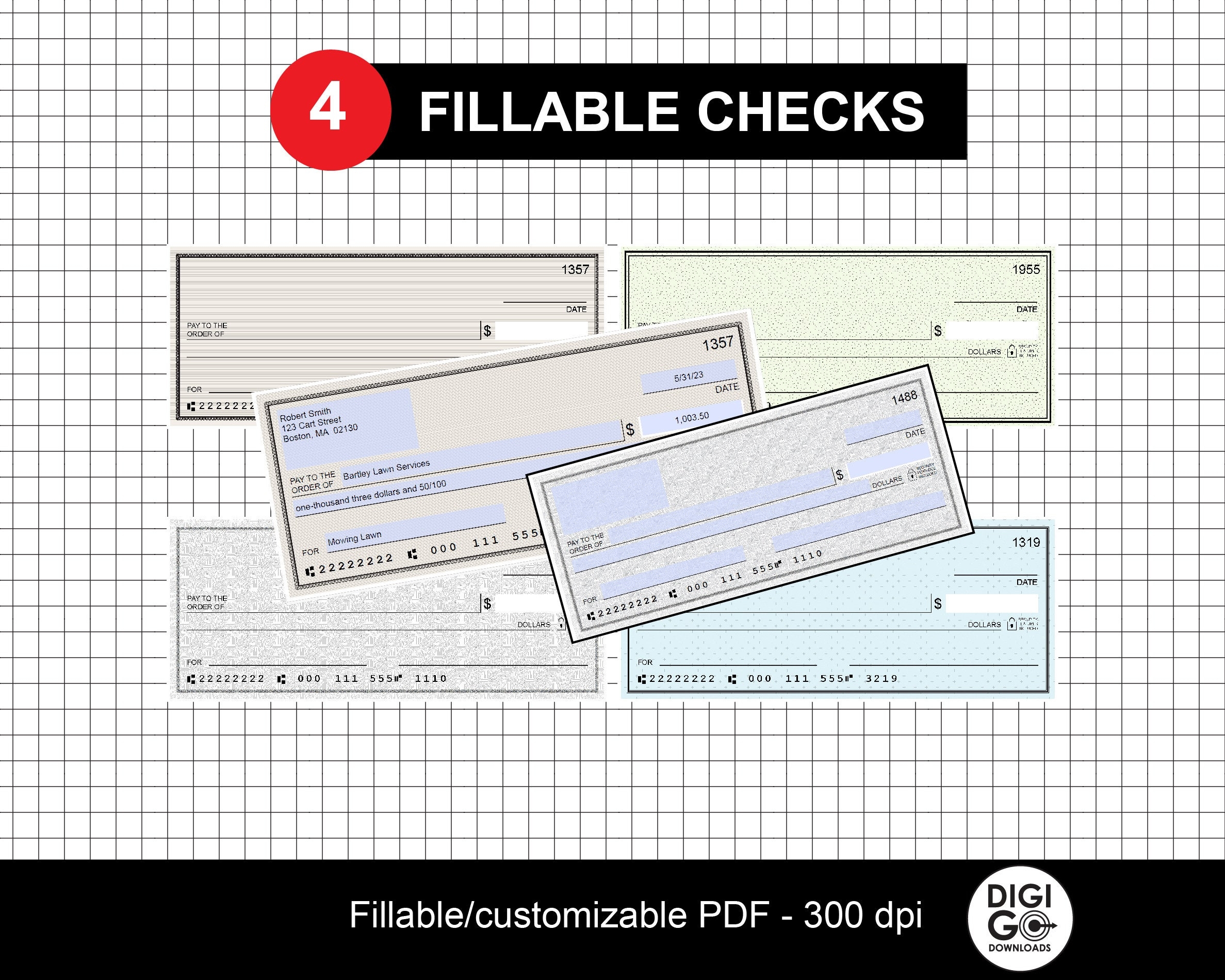 printable blank business check template