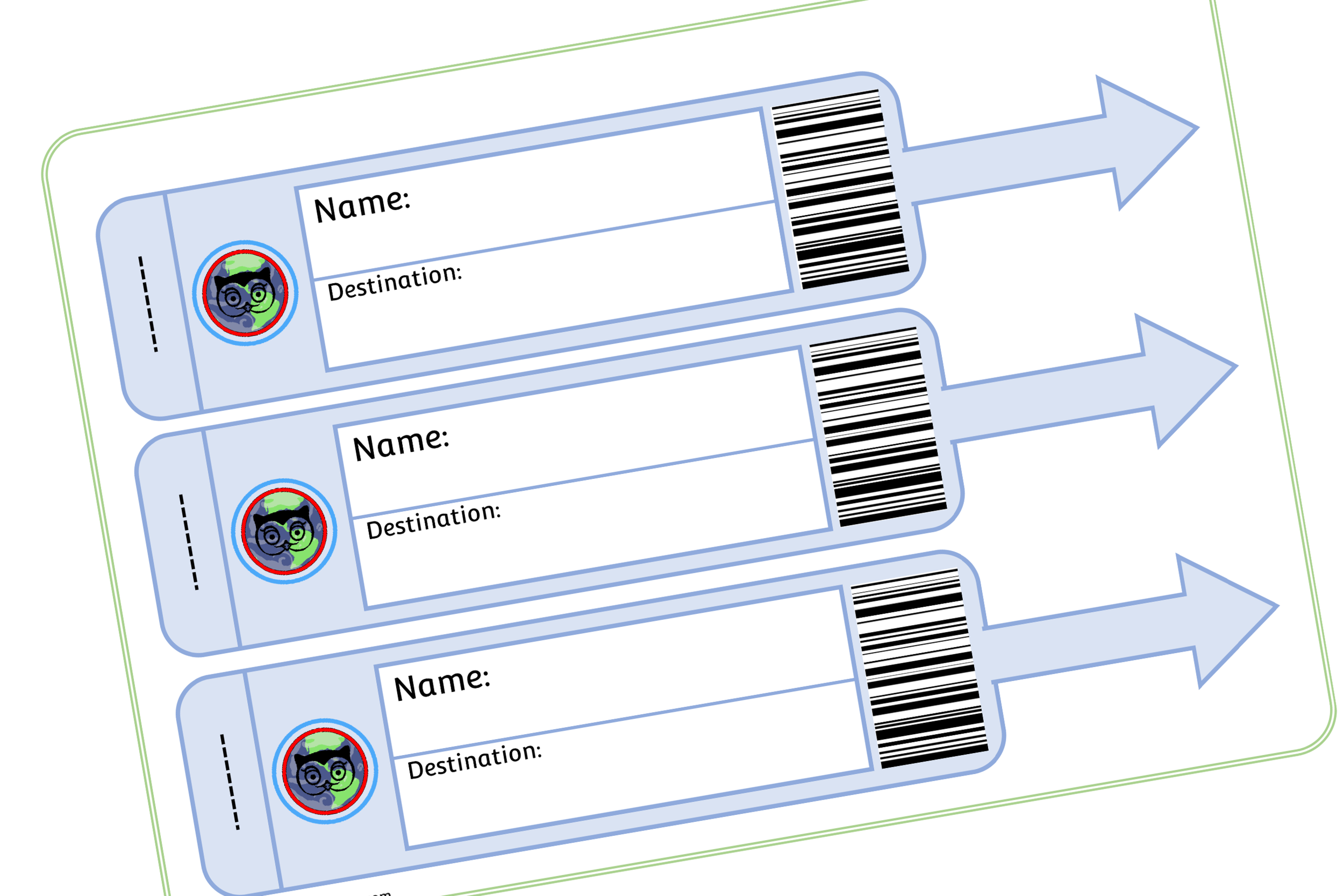 printable editable luggage tag template