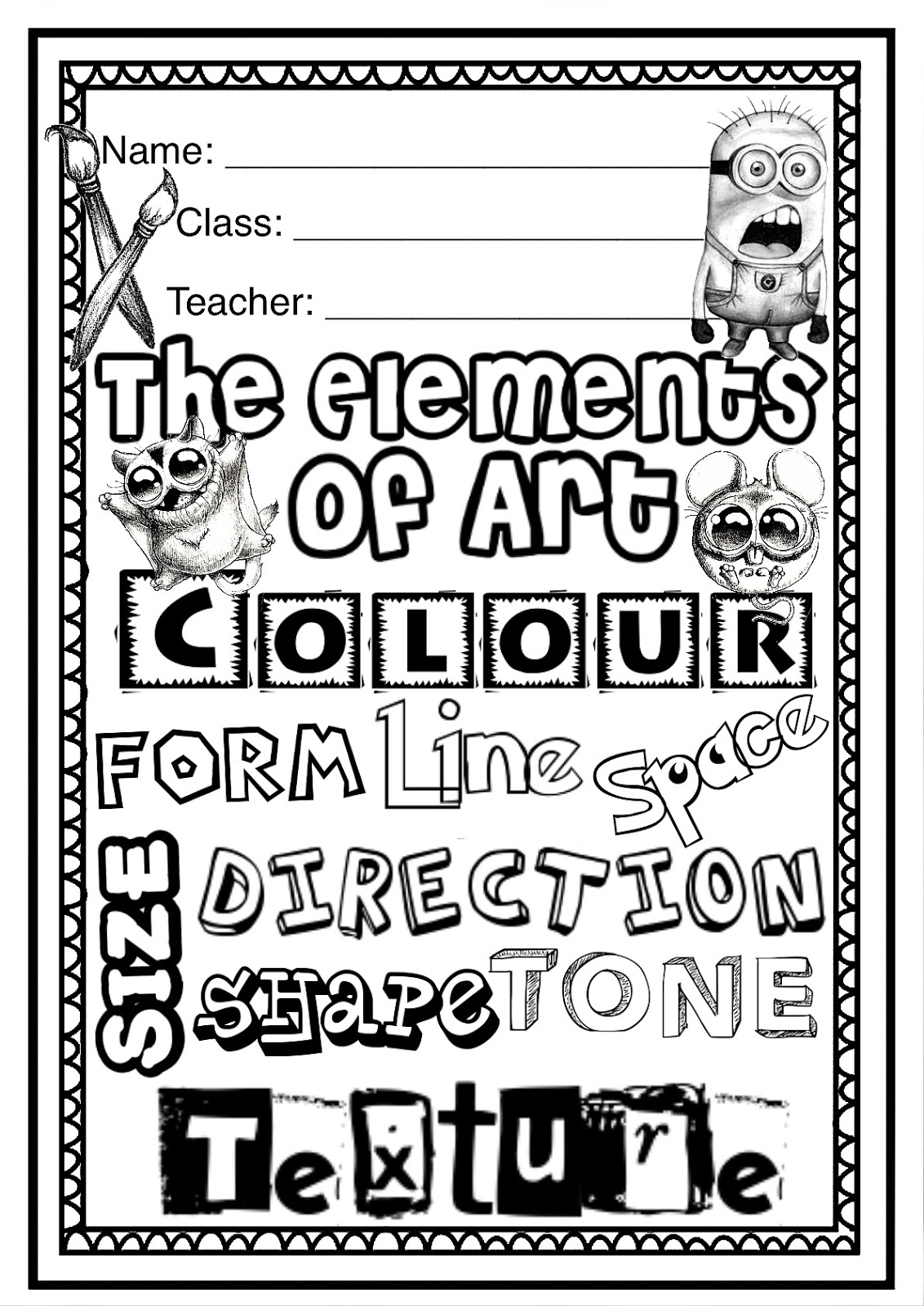 free printable art worksheets pdf