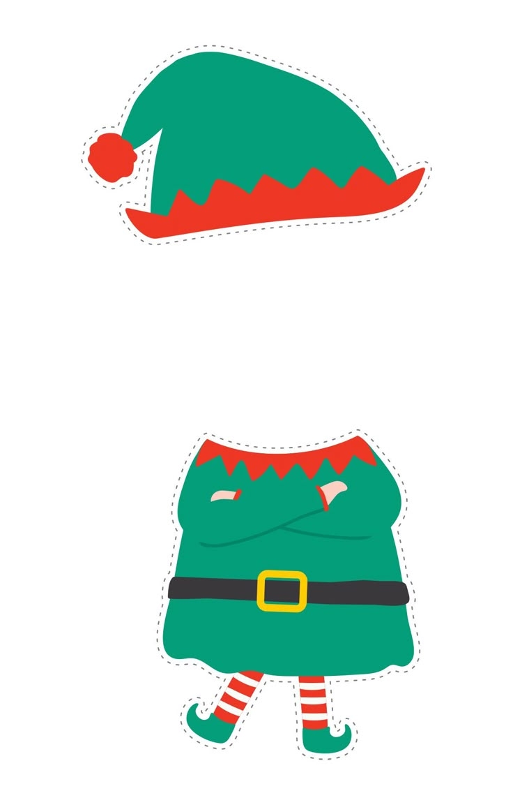 Elf Christmas Templates 17 Free PDF Printables Printablee Knutselen Kerst Template